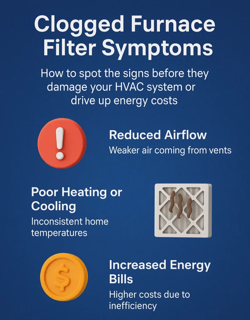 Clogged Furnace Filter Symptoms: How to Spot the Signs Before They Damage Your HVAC System or Drive Up Energy Costs 2 clogged furnace filter symptoms 1