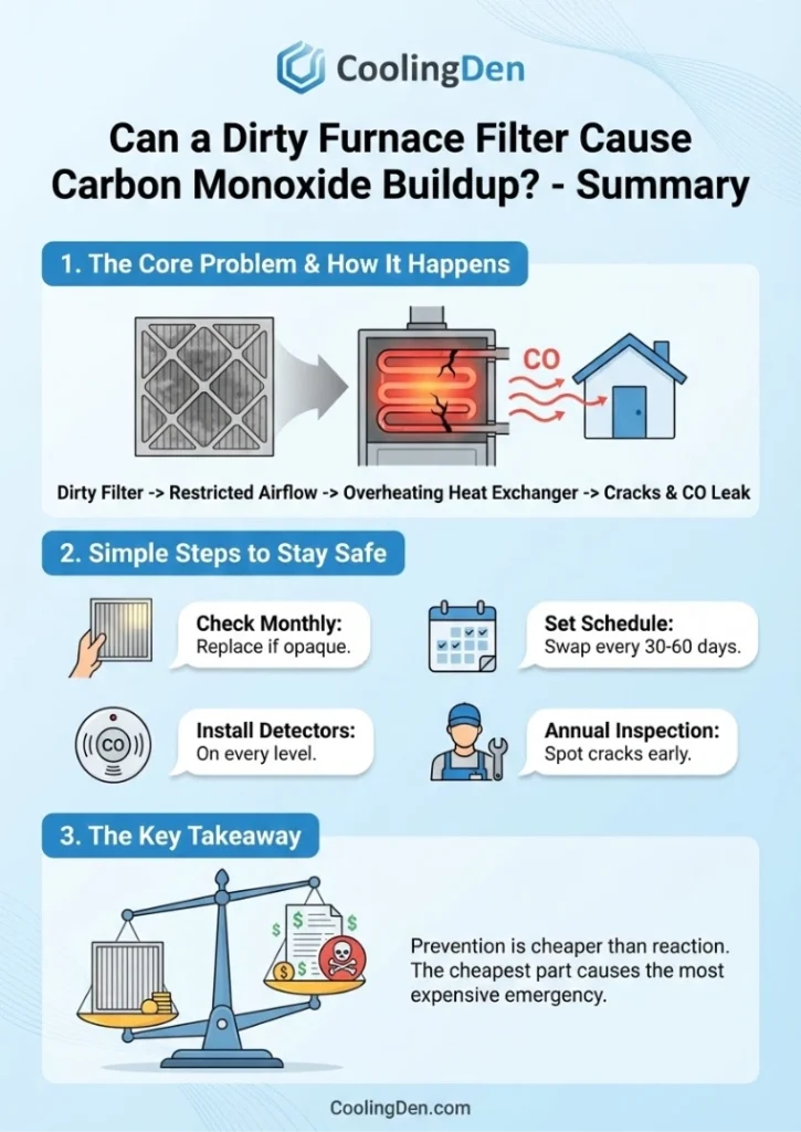 Can a Dirty Furnace Filter Cause Carbon Monoxide Buildup? 2 Infographic of "Can a Dirty Furnace Filter Cause Carbon Monoxide Buildup?"