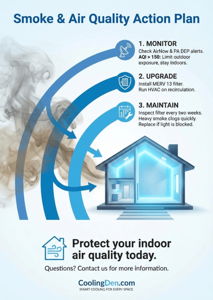Where Is Smoke Drifting Today? PA Wildfire & Smoke Map 2 Infographic for Where Is Smoke Drifting Today? PA Wildfire & Smoke Map